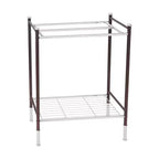 Porte-serviettes double ligne gris