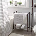 Porte-serviettes double ligne gris