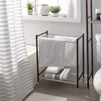 Porte-serviettes double ligne gris