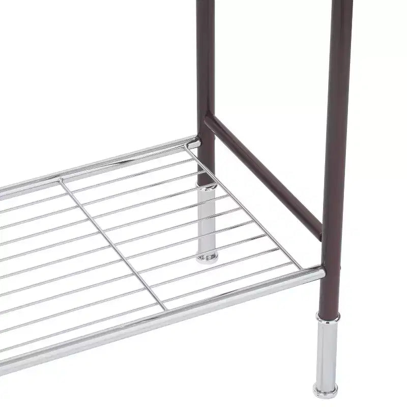 Porte-serviettes double ligne gris