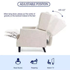 Fauteuil inclinable manuel rembourré moderne à oreilles