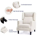 Fauteuil inclinable manuel rembourré moderne à oreilles