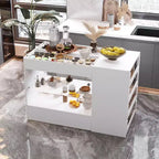 Organisateur de placard à dessus en verre Blanc Îlot de rangement pour dressing Grand tiroir de rangement Vitrine de rangement pour placard Îlot de vanité Rangement beauté