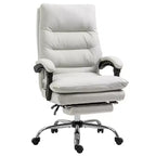 Chaise de bureau de massage vibrante, dossier inclinable, repose-pieds, chaise d'ordinateur confortable en microfibre