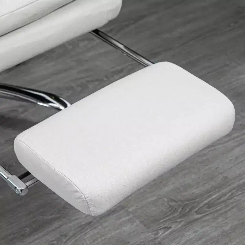 Chaise de bureau de massage vibrante, dossier inclinable, repose-pieds, chaise d'ordinateur confortable en microfibre