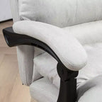 Chaise de bureau de massage vibrante, dossier inclinable, repose-pieds, chaise d'ordinateur confortable en microfibre