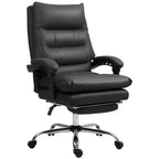 Chaise de bureau de massage vibrante, dossier inclinable, repose-pieds, chaise d'ordinateur confortable en microfibre