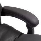 Chaise de bureau de massage vibrante, dossier inclinable, repose-pieds, chaise d'ordinateur confortable en microfibre