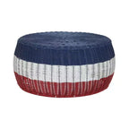 Handwoven Resin Ottoman Table