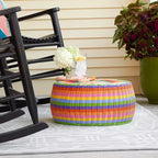 Table ottomane en résine tressée