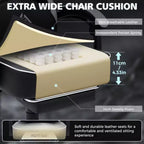 Chaise de massage gaming en cuir Fauteuil de bureau ergonomique avec repose-pieds et réglable