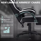 Chaise de massage gaming en cuir Fauteuil de bureau ergonomique avec repose-pieds et réglable