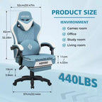 Chaise de massage gaming en cuir Fauteuil de bureau ergonomique avec repose-pieds et réglable