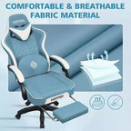 Chaise de massage gaming en cuir Fauteuil de bureau ergonomique avec repose-pieds et réglable