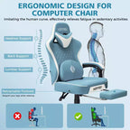 Chaise de massage gaming en cuir Fauteuil de bureau ergonomique avec repose-pieds et réglable