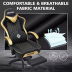 Chaise de massage gaming en cuir Fauteuil de bureau ergonomique avec repose-pieds et réglable