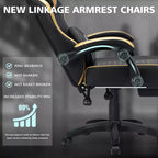 Chaise de massage gaming en cuir Fauteuil de bureau ergonomique avec repose-pieds et réglable