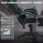 Chaise de massage gaming en cuir Fauteuil de bureau ergonomique avec repose-pieds et réglable