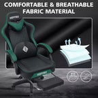 Chaise de massage gaming en cuir Fauteuil de bureau ergonomique avec repose-pieds et réglable