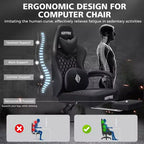 Chaise de massage gaming en cuir Fauteuil de bureau ergonomique avec repose-pieds et réglable