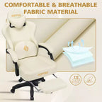 Chaise de massage gaming en cuir Fauteuil de bureau ergonomique avec repose-pieds et réglable