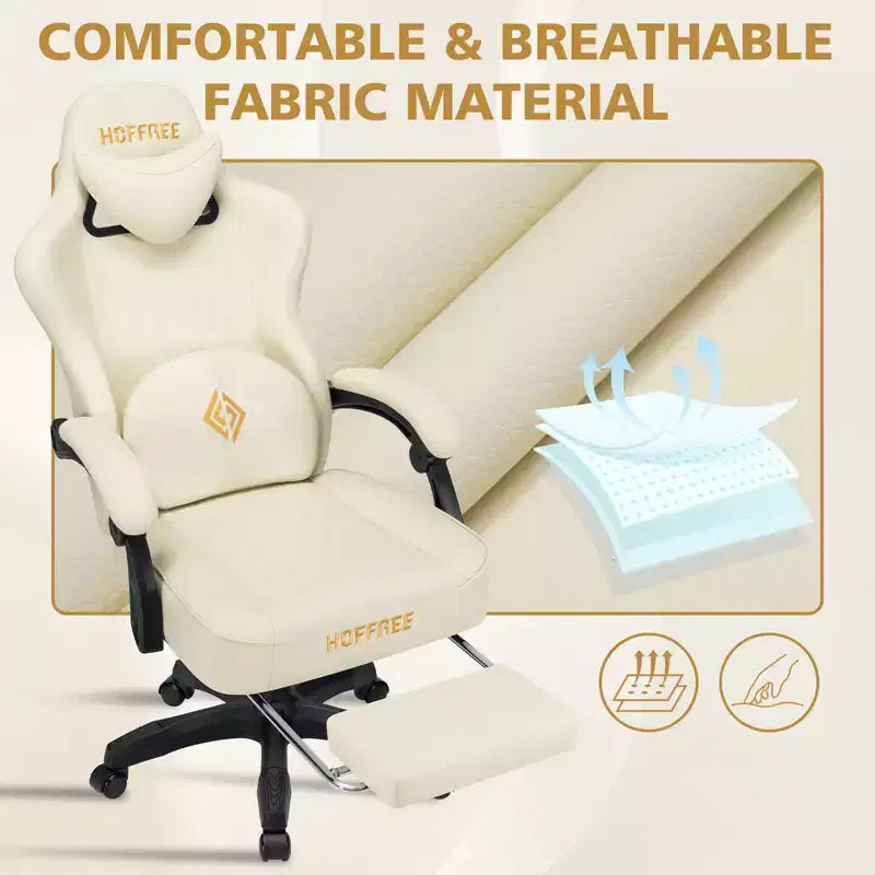 Chaise de massage gaming en cuir Fauteuil de bureau ergonomique avec repose-pieds et réglable