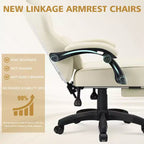 Chaise de massage gaming en cuir Fauteuil de bureau ergonomique avec repose-pieds et réglable