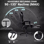 Chaise de massage gaming en cuir Fauteuil de bureau ergonomique avec repose-pieds et réglable