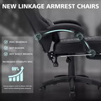 Chaise de massage gaming en cuir Fauteuil de bureau ergonomique avec repose-pieds et réglable