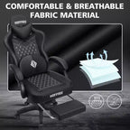 Chaise de massage gaming en cuir Fauteuil de bureau ergonomique avec repose-pieds et réglable