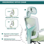 avec repose-pieds rétractable, coussin de soutien lombaire et accoudoirs rembourrés, design pivotant ergonomique