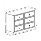Meuble d'appoint de 80 cm de haut avec 6 tiroirs