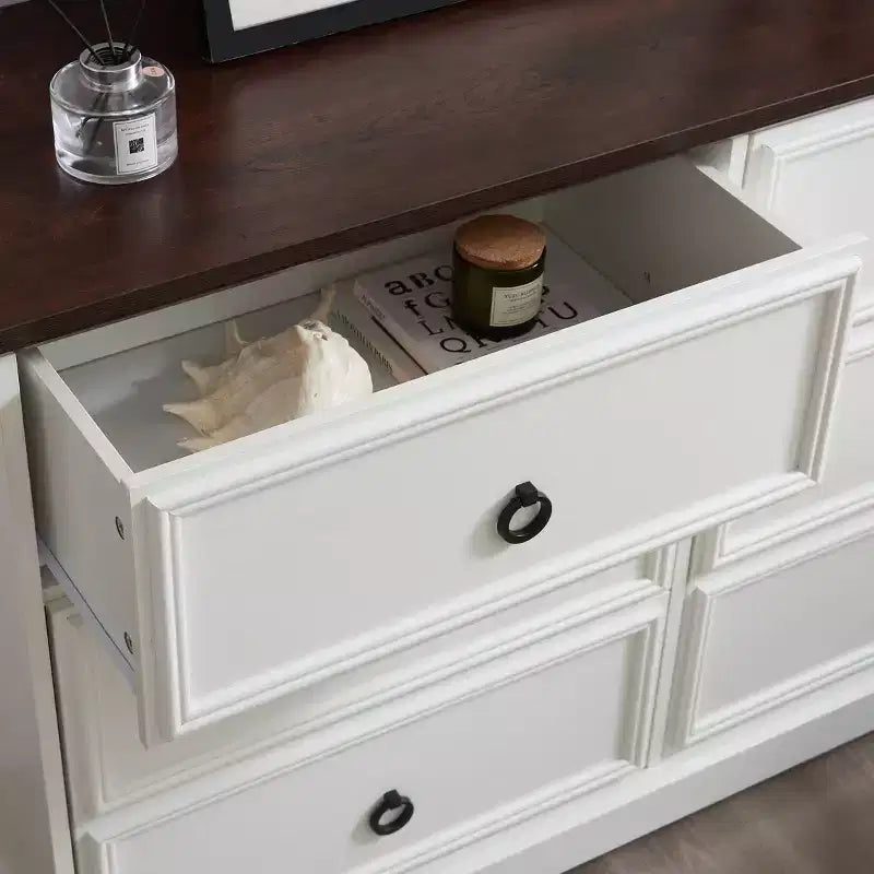 Meuble d'appoint de 80 cm de haut avec 6 tiroirs