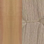 Chaise de salle à manger empilable avec dossier en Y, structure en bois massif, assise en corde de papier kraft tressée
