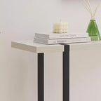 avec Étagères - Table Console en Métal et Bois Moderne pour Salon, Entrée, Couloir, Foyer