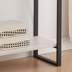 avec Étagères - Table Console en Métal et Bois Moderne pour Salon, Entrée, Couloir, Foyer