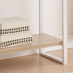 avec Étagères - Table Console en Métal et Bois Moderne pour Salon, Entrée, Couloir, Foyer