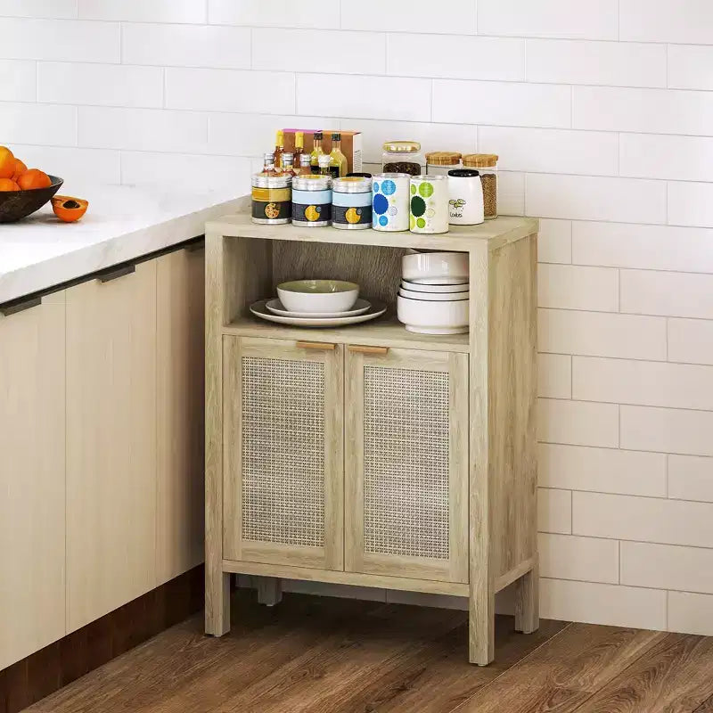 Buffet bahut de salle à manger avec rangement, meuble d'appoint moderne avec étagère réglable, meuble bar