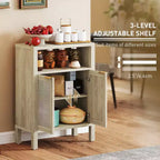 Buffet bahut de salle à manger avec rangement, meuble d'appoint moderne avec étagère réglable, meuble bar