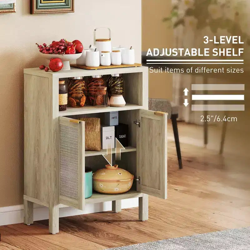 Buffet bahut de salle à manger avec rangement, meuble d'appoint moderne avec étagère réglable, meuble bar
