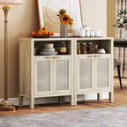 Buffet bahut de salle à manger avec rangement, meuble d'appoint moderne avec étagère réglable, meuble bar