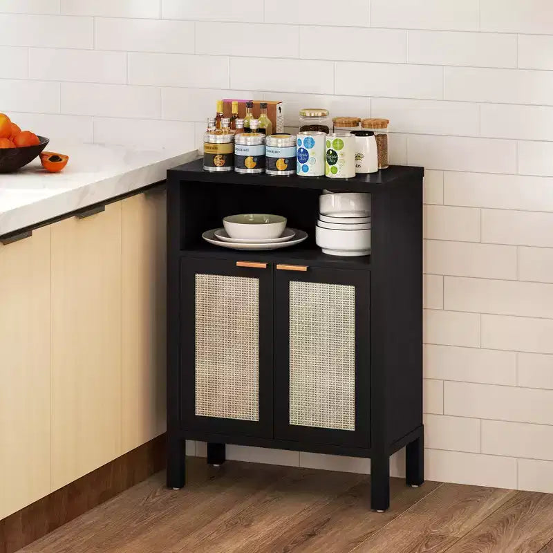 Buffet bahut de salle à manger avec rangement, meuble d'appoint moderne avec étagère réglable, meuble bar