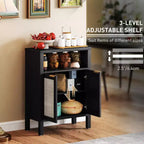 Buffet bahut de salle à manger avec rangement, meuble d'appoint moderne avec étagère réglable, meuble bar