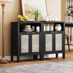 Buffet bahut de salle à manger avec rangement, meuble d'appoint moderne avec étagère réglable, meuble bar