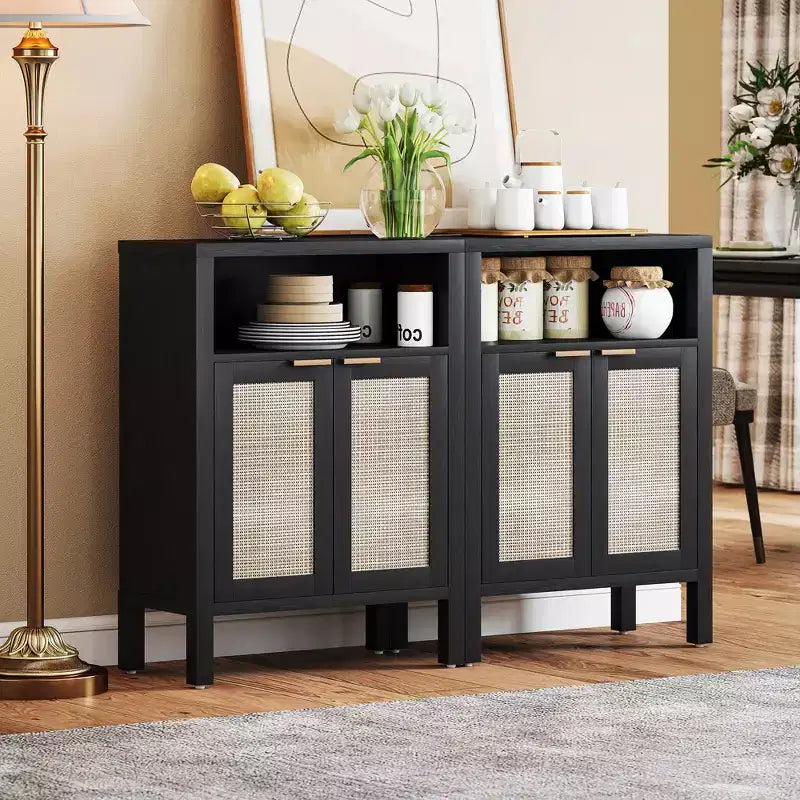 Buffet bahut de salle à manger avec rangement, meuble d'appoint moderne avec étagère réglable, meuble bar