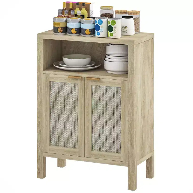 Buffet bahut de salle à manger avec rangement, meuble d'appoint moderne avec étagère réglable, meuble bar