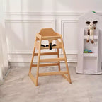 Chaises de salle à manger, Rehausseur de chaise pour bébé, Chaise haute pour bébé, Bois massif double, Facile à nettoyer