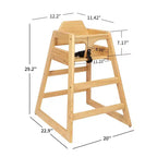 Chaises de salle à manger, Rehausseur de chaise pour bébé, Chaise haute pour bébé, Bois massif double, Facile à nettoyer