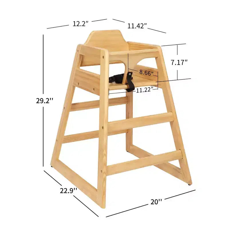 Chaises de salle à manger, Rehausseur de chaise pour bébé, Chaise haute pour bébé, Bois massif double, Facile à nettoyer
