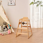 Chaises de salle à manger, Rehausseur de chaise pour bébé, Chaise haute pour bébé, Bois massif double, Facile à nettoyer